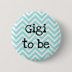 Macaron Rond 5 Cm Gigi sera turquoise Baby shower Chevron