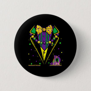 Macaron Rond 5 Cm Gilet de smoking Mardi Gras Costume de fête Carnav