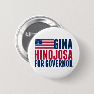 Macaron Rond 5 Cm Gina Hinojosa gouverneure 2026 Élection Texas