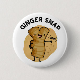 Macaron Rond 5 Cm Ginger Snap Funny Food Herb Spice Pun