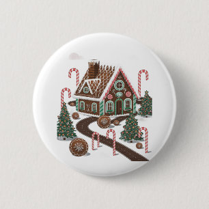 Macaron Rond 5 Cm Gingerbread Cookie Wonderland