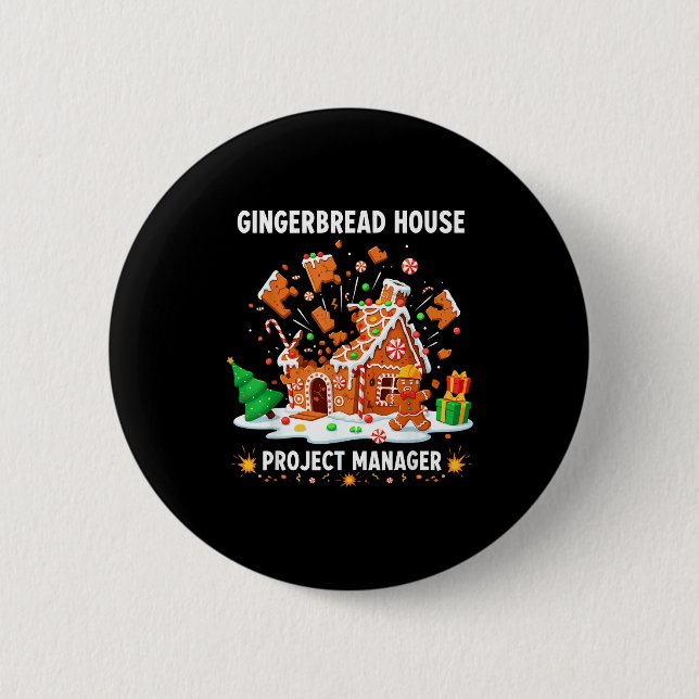 Macaron Rond 5 Cm Gingerbread Man Costume, Gingerbread House Project (Devant)