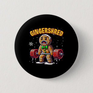 Macaron Rond 5 Cm Gingersher Funny Gingerbread Homme Gym Bodybuildin