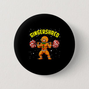 Macaron Rond 5 Cm Gingershred Drôle Bonhomme en pain d'épices Gymnas
