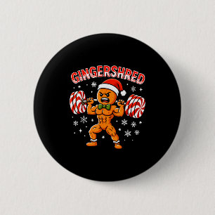 Macaron Rond 5 Cm Gingershred Drôle Bonhomme en pain d'épices Gymnas