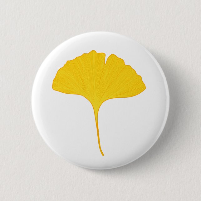 Macaron Rond 5 Cm Gingko Leaf (Devant)