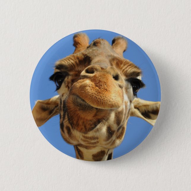 Macaron Rond 5 Cm Girafe (Devant)