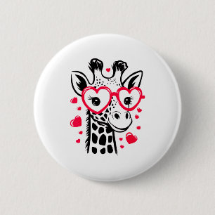 Macaron Rond 5 Cm Girafe adorable amateurs d'animaux de zoo Uni-adul