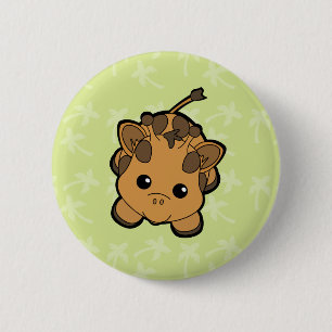 Macaron Rond 5 Cm Girafe Cutie de bébé