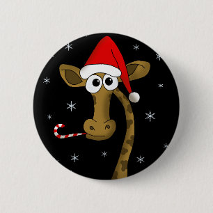 Macaron Rond 5 Cm Girafe de Christmas