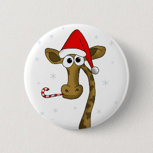 Macaron Rond 5 Cm Girafe de Christmas