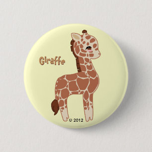 Macaron Rond 5 Cm Girafe mignonne