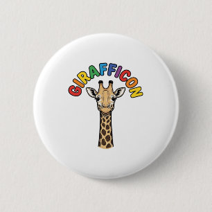 Macaron Rond 5 Cm Girafe Vintage Icône Conception de Chemise de Mign
