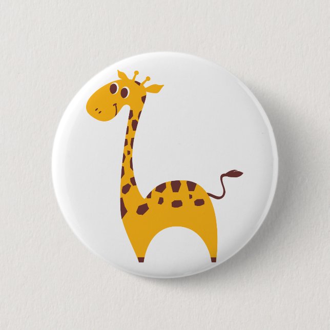 Macaron Rond 5 Cm Giraffe (Devant)