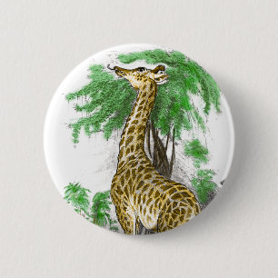 Macaron Rond 5 Cm Giraffe Gifts