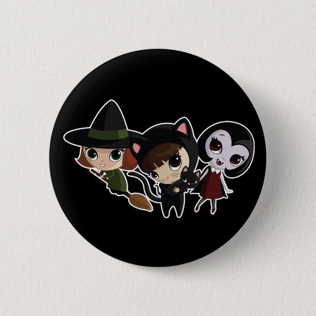 Macaron Rond 5 Cm girls_dark (Devant)