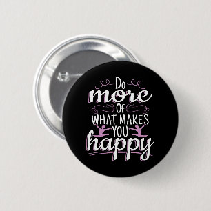 Macaron Rond 5 Cm Girls Gymnastique - Motivational Happy Cote