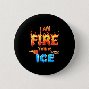 Macaron Rond 5 Cm Glace Drôle C'Est Un Costume De Feu Halloween Fami