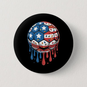 Macaron Rond 5 Cm Glace Goutte Hommes Femmes Jeu Américain Drapeau U