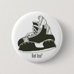 Macaron Rond 5 Cm Glace obtenue ? Bouton de patin d'hockey