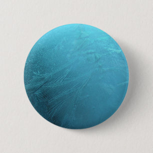 Macaron Rond 5 Cm Glaces Water Ice Blue Frost Chic Winter métallc