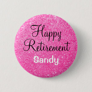 Macaron Rond 5 Cm Glam Happy Retirez La Parties scintillant Rose Cha