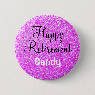 Macaron Rond 5 Cm Glam Happy Retirez La Parties scintillant Violette