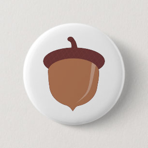 Macaron Rond 5 Cm Gland mignon d'automne de bande dessinée