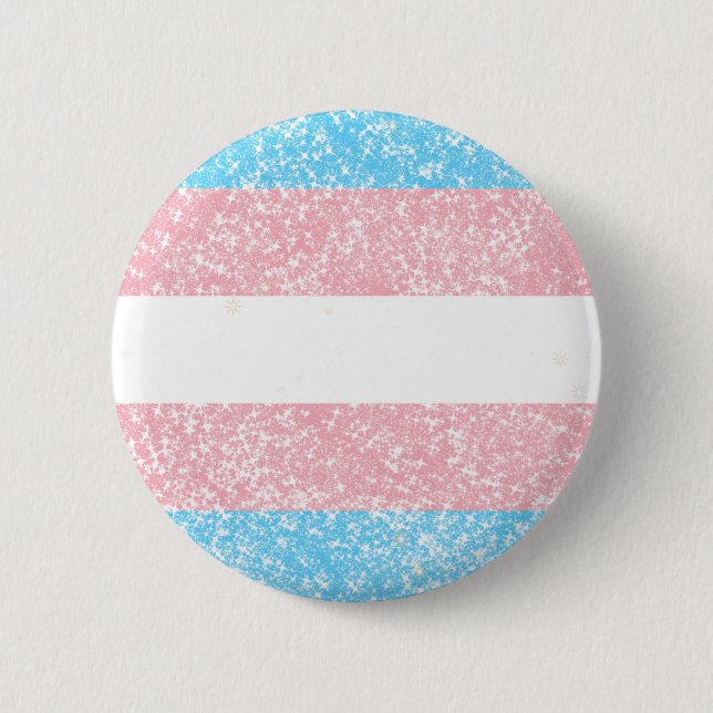 Macaron Rond 5 Cm Glitter transgenre pride (Devant)