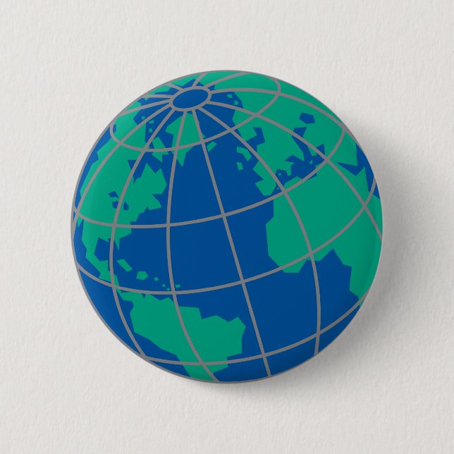 Macaron Rond 5 Cm Globe (Devant)