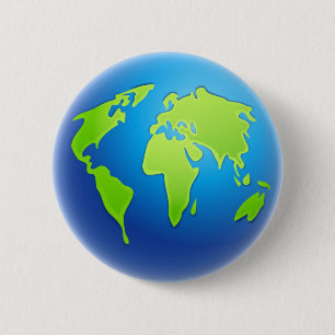 Macaron Rond 5 Cm Globe du monde