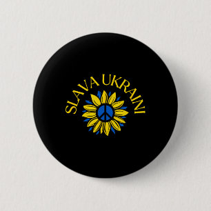 Macaron Rond 5 Cm Gloire à l'Ukraine, Gloire à l'Ukraine, Soutenez l