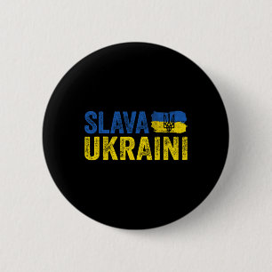Macaron Rond 5 Cm Gloire à l'Ukraine Slava Ukraini1