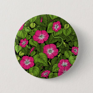 Macaron Rond 5 Cm Gloire du matin en rose et vert