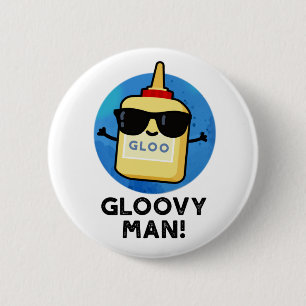 Macaron Rond 5 Cm Gloovy Man Funny Super Glue Pun