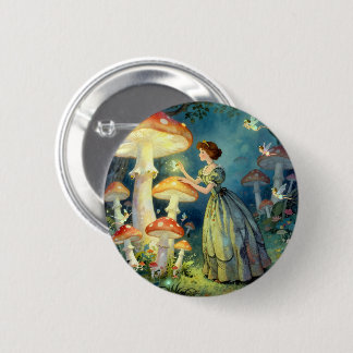 Macaron Rond 5 Cm Glowing giant mushroom garden