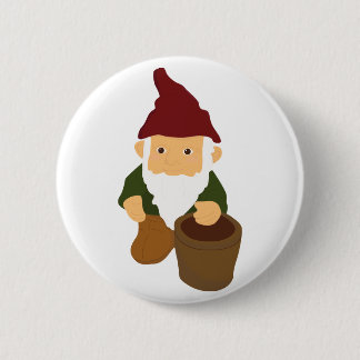 Macaron Rond 5 Cm Gnome avec le seau