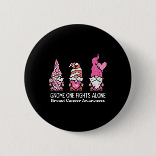 Macaron Rond 5 Cm Gnome de cancer un combat seul sensibilisation fem