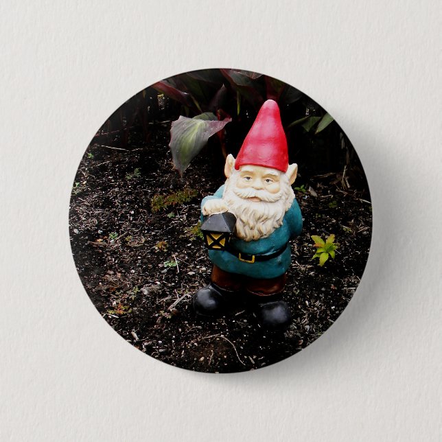 Macaron Rond 5 Cm Gnome de jardin de capitol (Devant)