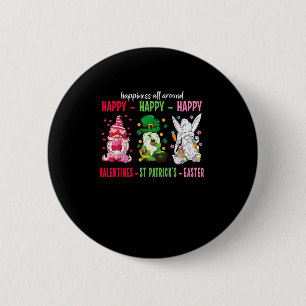 Macaron Rond 5 Cm Gnome Happy Valentine St Patrick Bonheur de Pâques
