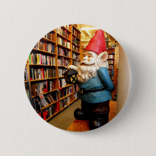 Macaron Rond 5 Cm Gnome II de bibliothèque