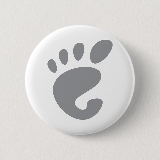Macaron Rond 5 Cm Gnome - Linux - OSS FSF (Devant)