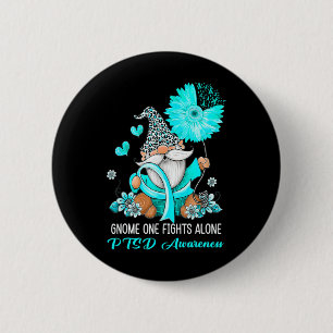 Macaron Rond 5 Cm Gnome One combat seul Turquoise Ribbon Warrier Pts