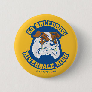 Macaron Rond 5 Cm Go Bulldogs - Riverdale High