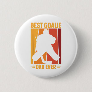 Macaron Rond 5 Cm Goalie Papa Hockey sur glace Joueur de hockey de h
