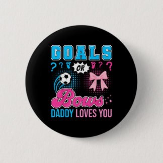 Macaron Rond 5 Cm Goals Or Bows Daddy Loves You Gender Reveal Soccer