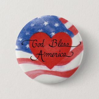 Macaron Rond 5 Cm God Bless America