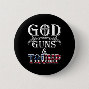 Macaron Rond 5 Cm God Guns Et Trump Shirt 2e Amendement T Shirt Tru