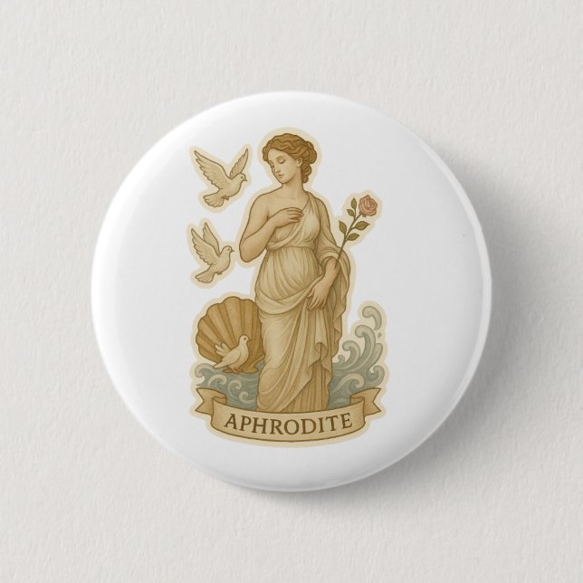 Macaron Rond 5 Cm Goddess of Love (Devant)
