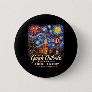 Macaron Rond 5 Cm Gogh extérieur 250e anniversaire 1776 2026 Peindre